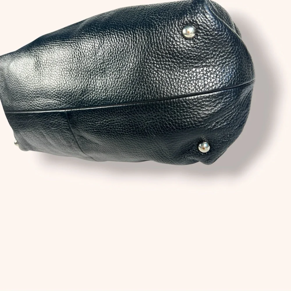 FURLA Black Pebbled Leather Hobo Shoulder Bag - Picture 7 of 12